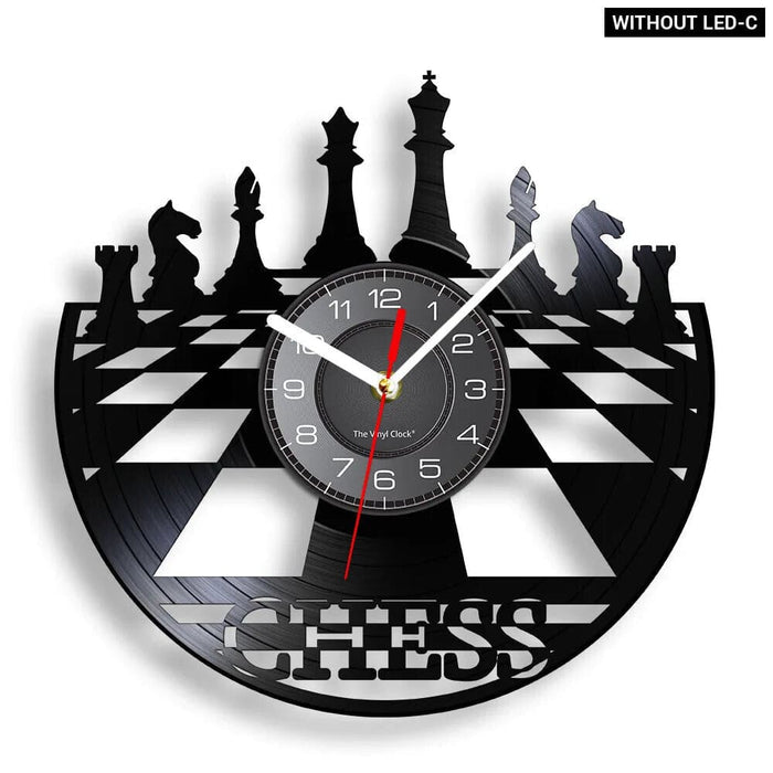 Chess Wall Clock Vinyl Record Art for Lovers