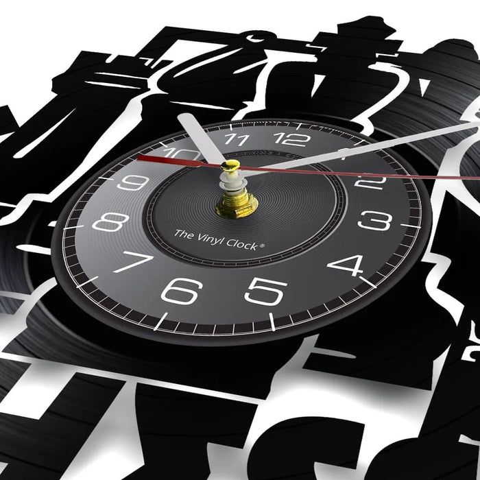 Chess Wall Clock Vinyl Record Art for Lovers