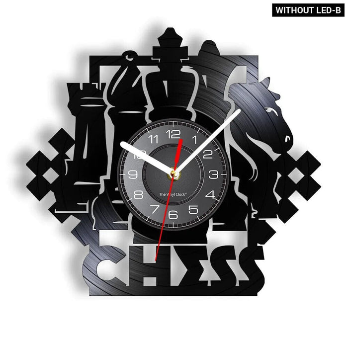 Chess Wall Clock Vinyl Record Art for Lovers