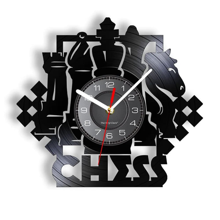 Chess Wall Clock Vinyl Record Art for Lovers