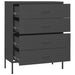 Chest of Drawers Anthracite 80x35x101.5 Cm Steel Ttlxba