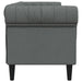 Chesterfield Sofa 3-seater Dark Grey Fabric Tixppi