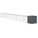 Chicken Cage With Run Anthracite 110x1221x110 Cm Galvanised