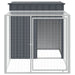 Chicken Cage With Run Anthracite 110x201x110 Cm Galvanised