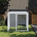 Chicken Cage With Run Anthracite 110x201x110 Cm Galvanised