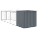 Chicken Cage With Run Anthracite 110x405x110 Cm Galvanised