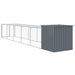 Chicken Cage With Run Anthracite 110x609x110 Cm Galvanised