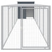 Chicken Cage With Run Anthracite 110x609x110 Cm Galvanised