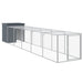 Chicken Cage With Run Anthracite 110x609x110 Cm Galvanised