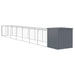 Chicken Cage With Run Anthracite 110x813x110 Cm Galvanised