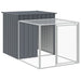 Chicken Cage With Run Anthracite 110x813x110 Cm Galvanised