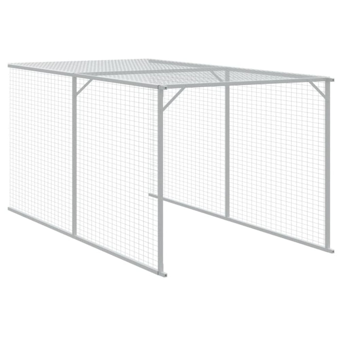Chicken Cage With Run Anthracite 110x813x110 Cm Galvanised