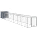 Chicken Cage With Run Anthracite 110x813x110 Cm Galvanised