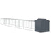 Chicken Cage With Run Anthracite 117x1017x123 Cm Galvanised