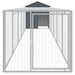 Chicken Cage With Run Anthracite 117x609x123 Cm Galvanised