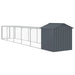 Chicken Cage With Run Anthracite 117x609x123 Cm Galvanised
