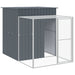 Chicken Cage With Run Anthracite 165x455x181 Cm Galvanised