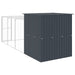 Chicken Cage With Run Anthracite 165x455x181 Cm Galvanised