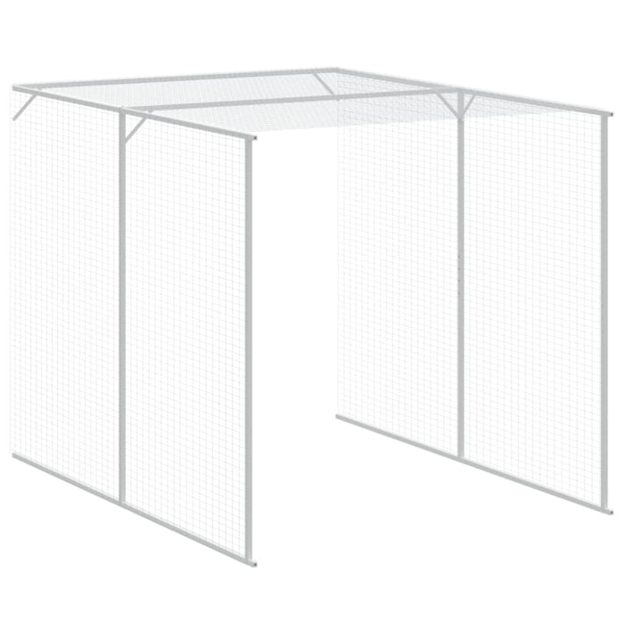 Chicken Cage With Run Anthracite 165x455x181 Cm Galvanised