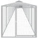 Chicken Cage With Run Light Grey 117x1221x123 Cm Galvanised