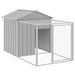 Chicken Cage With Run Light Grey 117x1221x123 Cm Galvanised