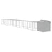 Chicken Cage With Run Light Grey 117x1221x123 Cm Galvanised