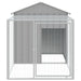 Chicken Cage With Run Light Grey 117x201x123 Cm Galvanised
