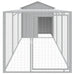 Chicken Cage With Run Light Grey 117x405x123 Cm Galvanised