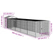 Chicken Cage With Run Light Grey 117x609x123 Cm Galvanised