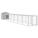 Chicken Cage With Run Light Grey 117x813x123 Cm Galvanised