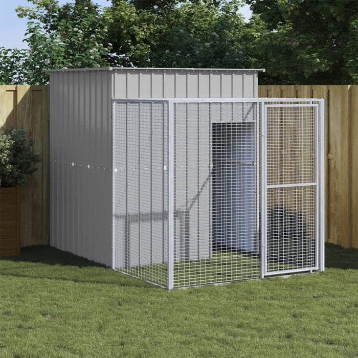 Chicken Cage With Run Light Grey 165x251x181 Cm Galvanised