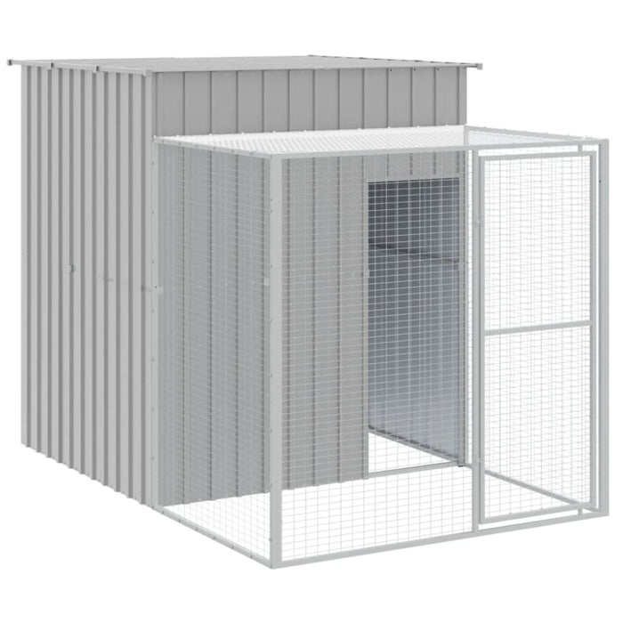 Chicken Cage With Run Light Grey 165x251x181 Cm Galvanised