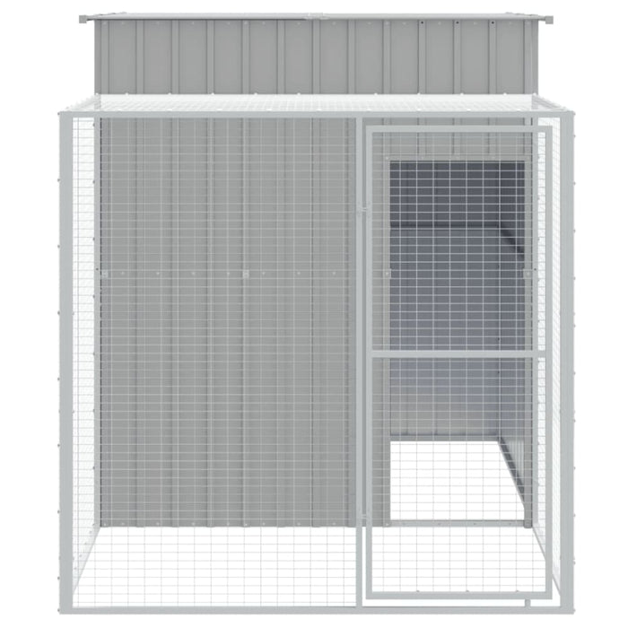 Chicken Cage With Run Light Grey 165x251x181 Cm Galvanised