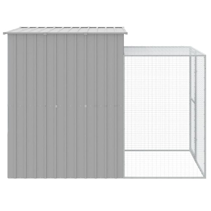 Chicken Cage With Run Light Grey 165x251x181 Cm Galvanised