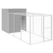 Chicken Cage With Run Light Grey 165x455x181 Cm Galvanised