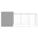 Chicken Cage With Run Light Grey 165x455x181 Cm Galvanised