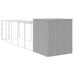Chicken Cage With Run Light Grey 165x659x181 Cm Galvanised