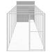 Chicken Cage With Run Light Grey 165x863x181 Cm Galvanised