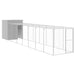 Chicken Cage With Run Light Grey 165x863x181 Cm Galvanised