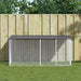 Chicken Cage with Roof Anthracite 203x98x90 Cm Galvanised