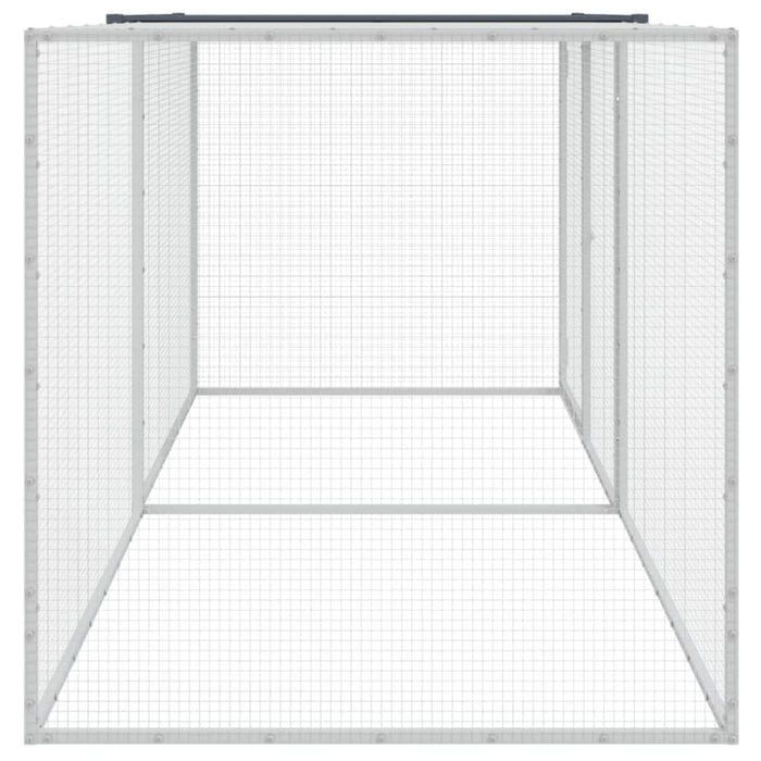 Chicken Cage with Roof Anthracite 203x98x90 Cm Galvanised