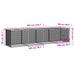 Chicken Cage with Roof Anthracite 403x98x90 Cm Galvanised