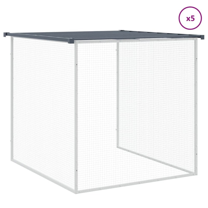Chicken Cage with Roof Anthracite 603x98x90 Cm Galvanised