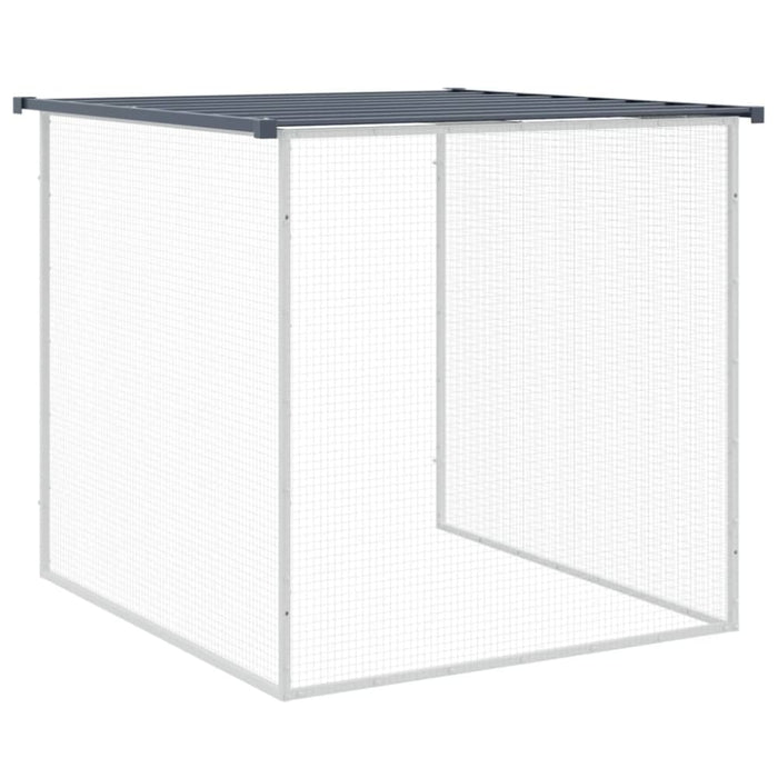 Chicken Cage with Roof Anthracite 603x98x90 Cm Galvanised