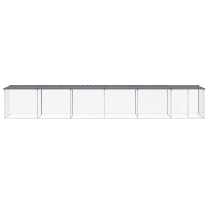 Chicken Cage with Roof Anthracite 603x98x90 Cm Galvanised