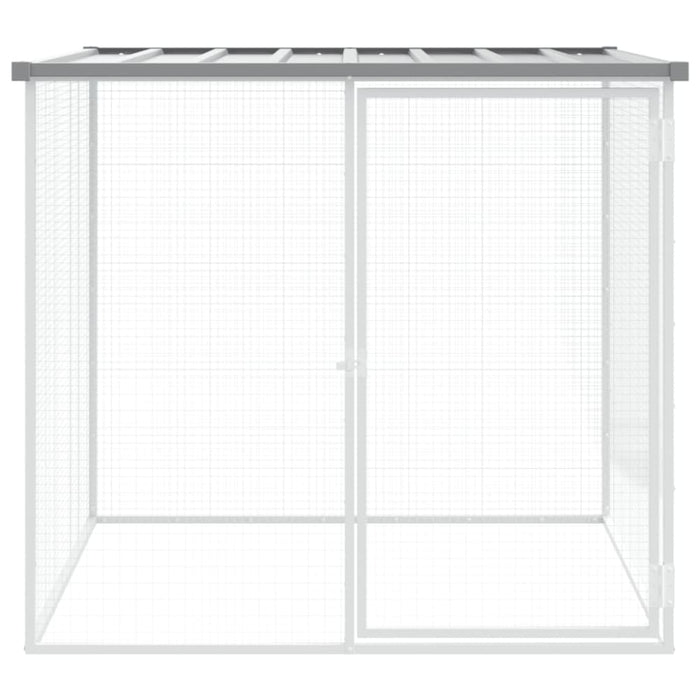 Chicken Cage with Roof Light Grey 103x98x90 Cm Galvanised