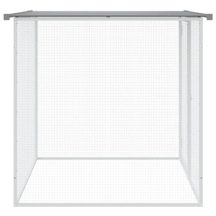 Chicken Cage with Roof Light Grey 103x98x90 Cm Galvanised