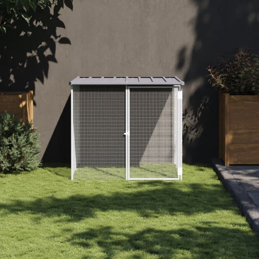 Chicken Cage with Roof Light Grey 103x98x90 Cm Galvanised