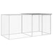 Chicken Cage with Roof Light Grey 203x98x90 Cm Galvanised