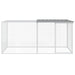 Chicken Cage with Roof Light Grey 203x98x90 Cm Galvanised